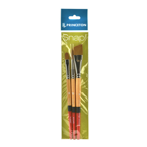 An image of Princeton Series 9650 Snap! Golden Taklon Brush Set #1.