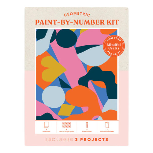 An image of a Chronicle Books Geometric Paint By Number Kit.