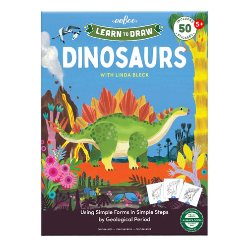 An image of an EeBoo Learn To Draw Dinosaurs Art Book.