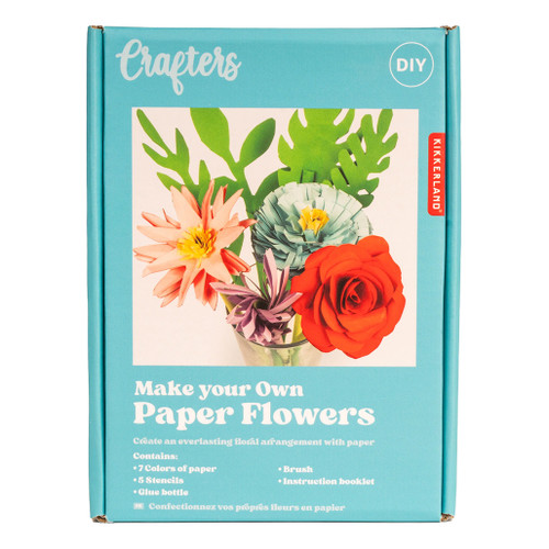 An image of a Kikkerland Crafters Paper Flowers Kit. 