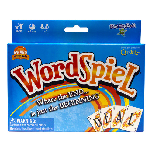 An image of a Playmonster WordSpiel Card Game.