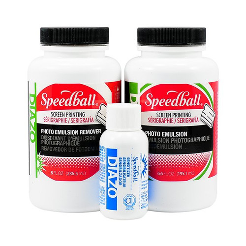 An unboxed image of a Speedball Diazo Photo Emulsion Kit.
