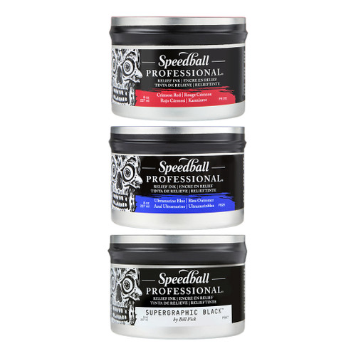 An image of Speedball Professional Relief Inks.