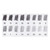 A swatch chart of Staedtler Mars Lumograph Drawing Pencils.