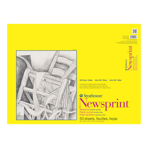 An image of a Strathmore 300 Series Smooth Newsprint Pad.