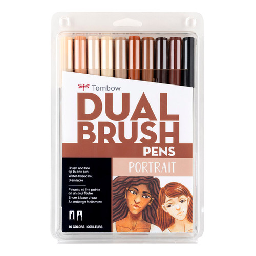 An image of a Tombow Portrait Palette Dual Brush Pen Set.
